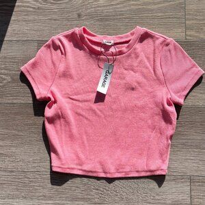 Women's Garage Pink Cropped T-Shirt (with tag)